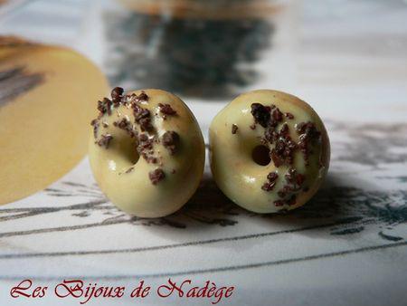 Boucles d'oreilles Donut Pistache Chocolat P1170070