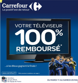 Carrefour verse 1 M d’€ pour les TV de la coupe du monde