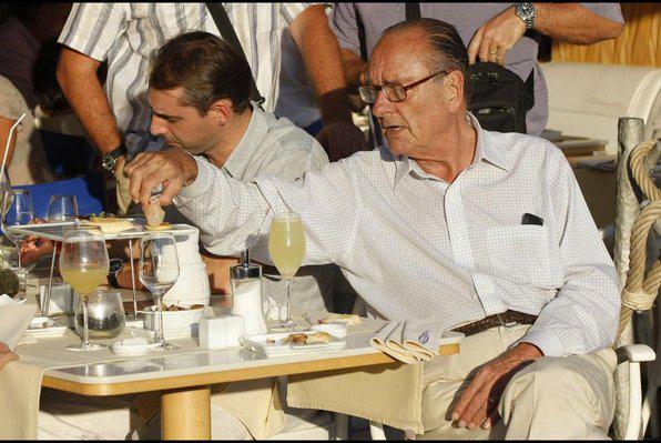 Jacques Chirac à Saint-Tropez, le 5 août 2010