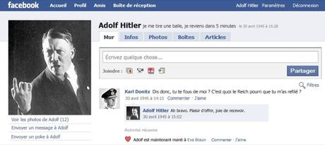 Hitler et ses amis made in Facebook