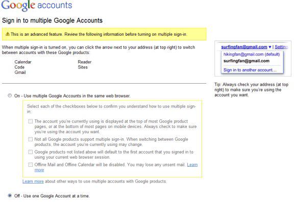 Google lancerait une option de « Multi-comptes »