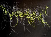 Abstract Graffiti Sketch fluo swirly doodle