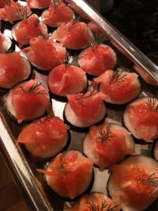Bouchées de radis au saumon fumé – de Kikilatoque