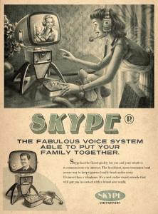 Affiches vintage Facebook, Skype et YouTube