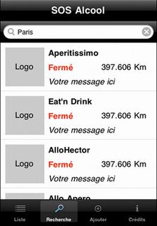 App iPhone : SOS Alcool