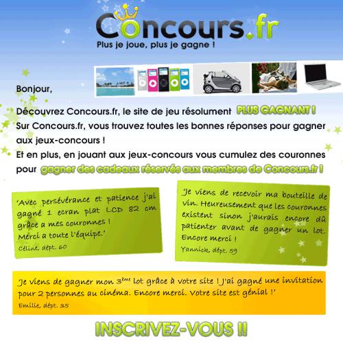 Retrouver les meilleurs jeux-concours du web avec Concours.fr
