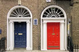 Portes colorées à Dublin
