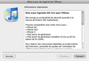 Mise à jour 4.0.2 pour iPhone et 3.2.2 pour iPad