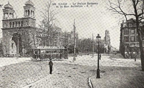 Carte postale ancienne Lille Tramway