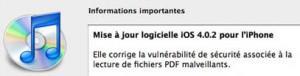 ios4.0.2 iPhone : iOS 4.0.2 disponible