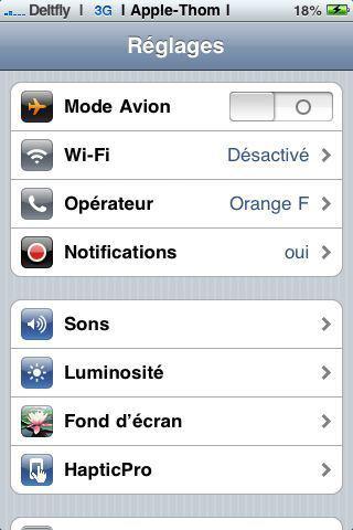 « Thème » iPhone non-jailbreaké