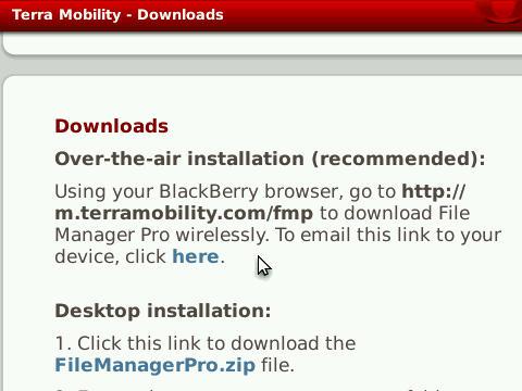 Installer de nouvelles applications sur le Blackberry