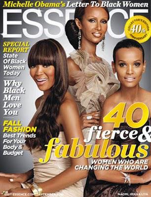 Iman, Naomi Campbell & Liya Kebede en couv d'Essence magazine  en septembre