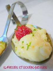 Crème de rose et gariguettes au citron vert