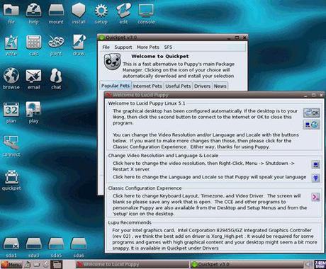 Puppy linux 5.1 – compatibilité avec les packages d’Ubuntu Lucid Lynx