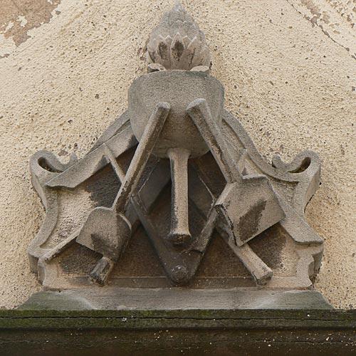 Un blason de tailleur de pierre à Obernai (67)