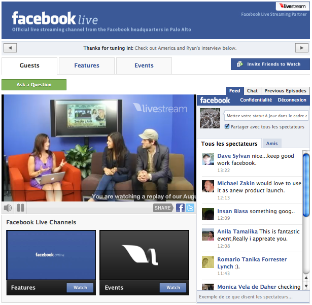 Facebook-live app