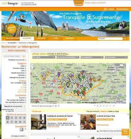Wallonie picarde, visitwapi.be, etourisme, e-tourisme, moteur de recherche