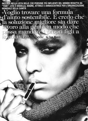 Liya Kebede dans Vogue Italia en septembre