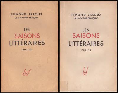Les Saisons Littéraires d'Edmond Jaloux.