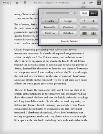 iTunes5 Instapaper sur iPhone/iPad