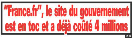 France.fr coûtera au total 4 millions d’euros