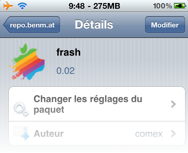Sans titre2 Cydia : Frash, Le Flash pour iPhone, iPod Touch et iPad