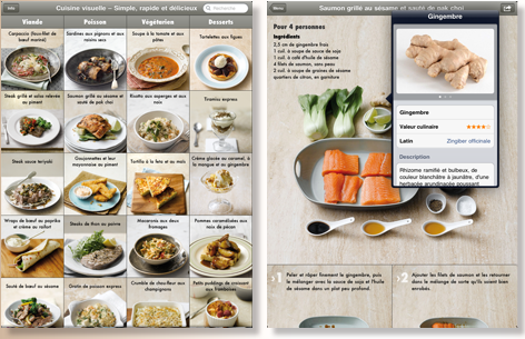 Cuisine visuelle : simple, rapide et délicieux sur iPad