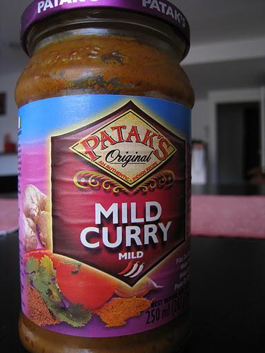 Plat indien : curry de poulet