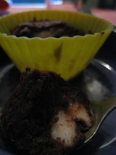 Muffins au chocolat coeur coco et rhum