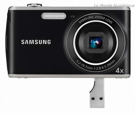 Connecteur USB directement intégré sur l’appareil photo Samsung PL90
