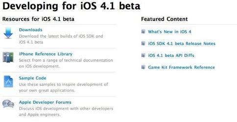 Que nous réserve iOS 4.1 ?