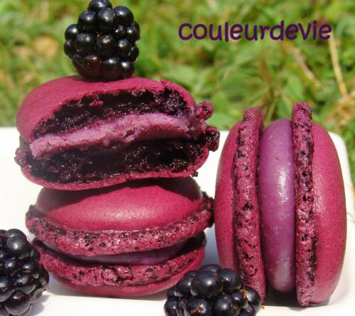 Macarons à la mûre