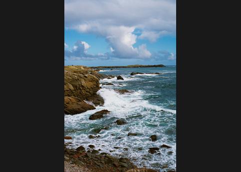 Certains coins de la Côte sauvage sont très mal pavés. On y aborde avec mille précautions.
