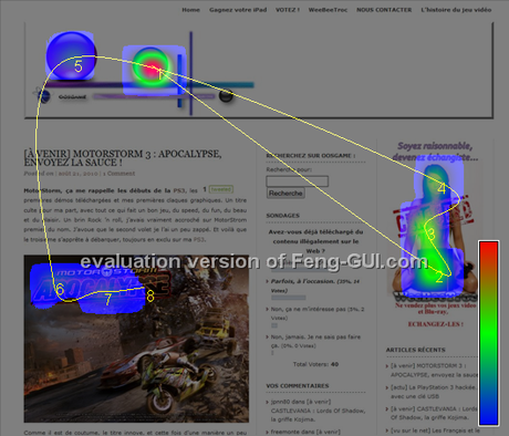 eyetrakingoosgame oosgame weebeetroc [vu net le net] Comment tester gratuitement le EYE TRACKING de vos pages web.
