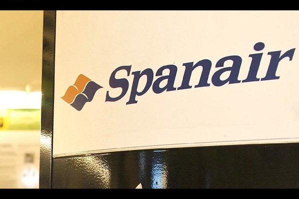 Photo : Le logo de la compagnie aérienne Spanair.