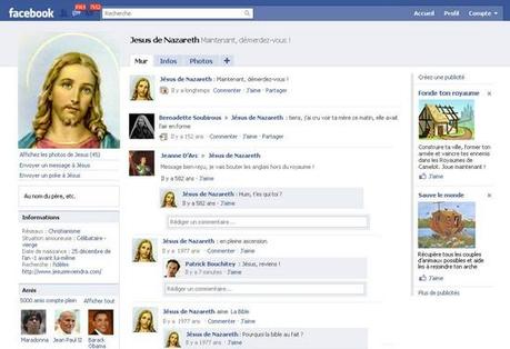 jesus facebook short La page Facebook de Jésus !