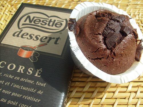 Muffins au coeur de chocolat / Chocolate heart muffins