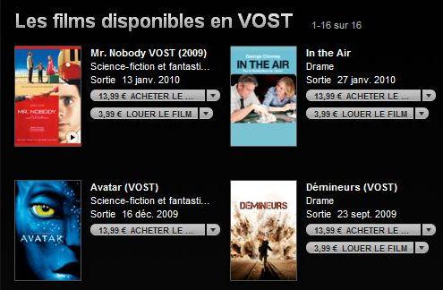 Les films en VOST arrivent sur l’iTunes Store