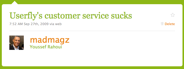 Service client Twitter Userfly 2