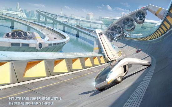 jet stream concept and hyper wing sail vehicle Super autoroute & Super véhicule, une autre vision de la mobilité durable ...
