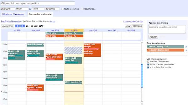 google agenda horaire Google Agenda allège son interface et vous permet de trouver un horaire commun