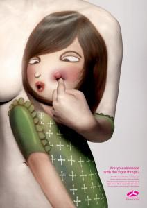 breast cancer pimple 212x300 Body painting contre le cancer du sein   Breast Cancer Foundation