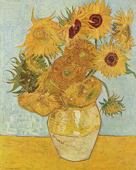 Van Gogh - Tournesols, fond pâle