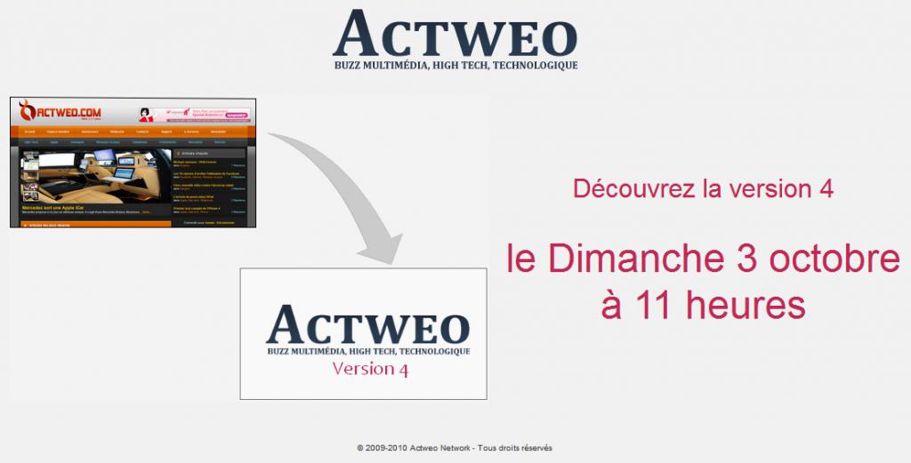 Actweo: Une version 4 prévue pour octobre?