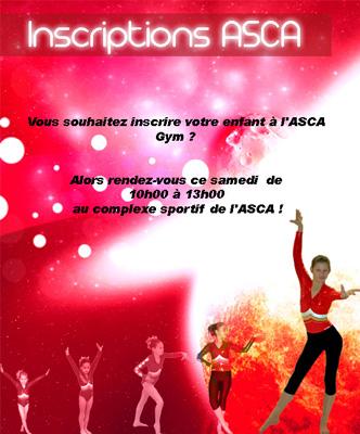Inscriptions à l’ASCA Gym !