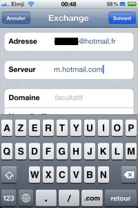 [Tuto] Configurer une adresse Hotmail en push sur l’iPhone
