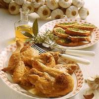 Poulet à la sauce aillée