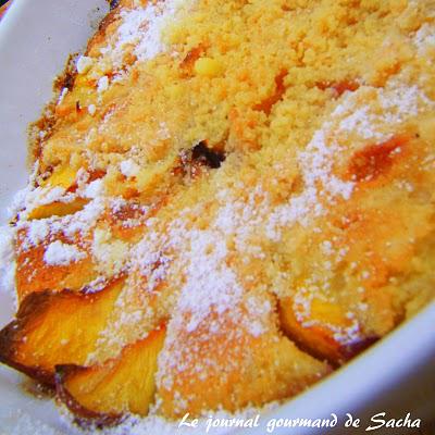 Clafoutis de nectarines au streussel