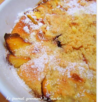 Clafoutis de nectarines au streussel